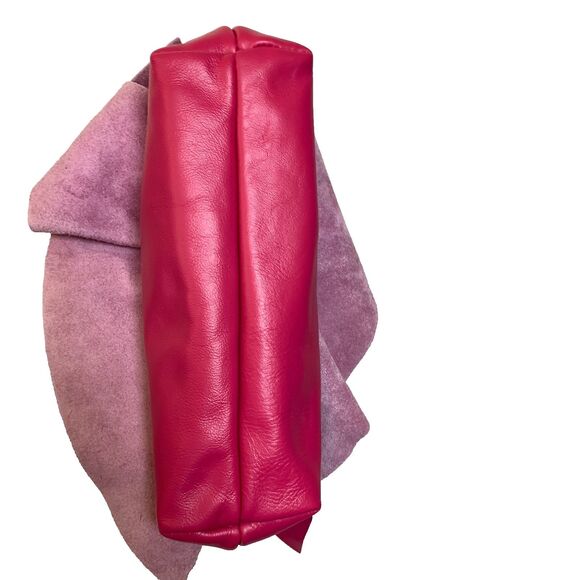 Fiordaliso Made In Italy Pink Leather Layered Clutch Crossbody Bag - Picture 8 of 16